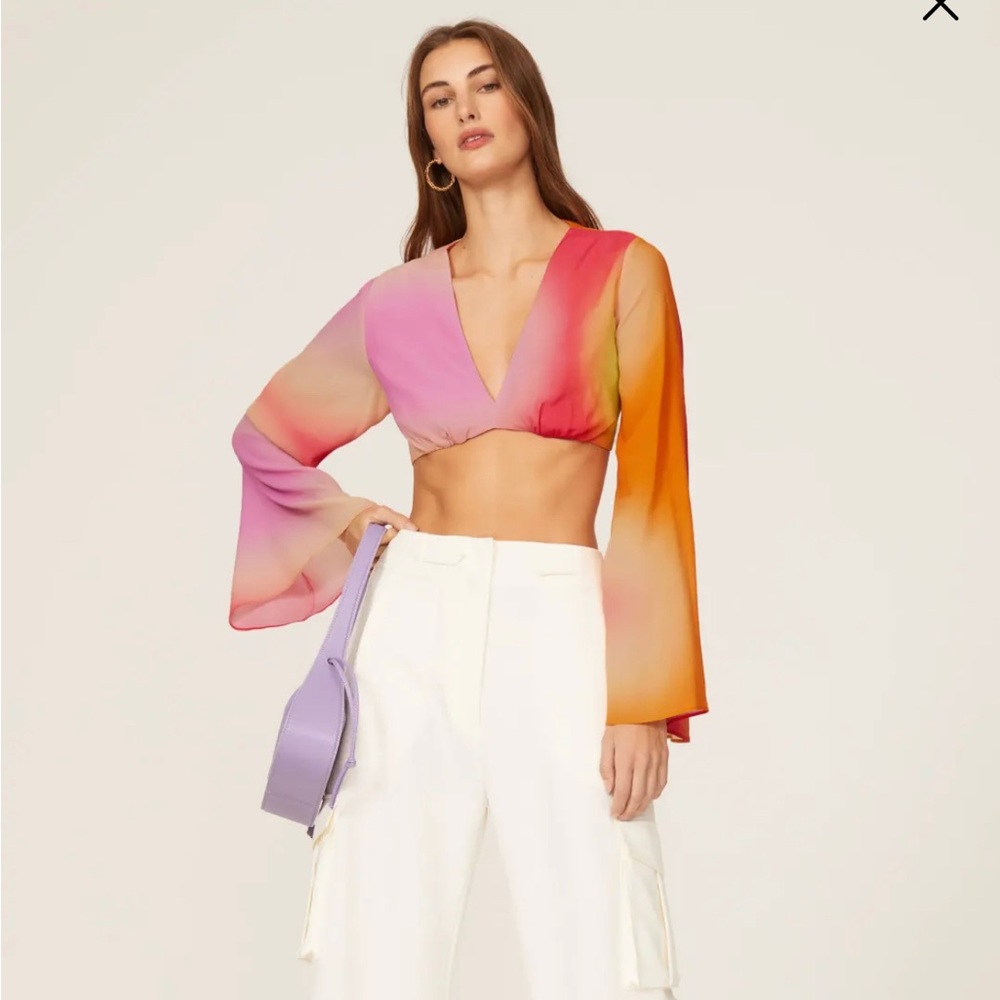 NWOT Nicole Miller Chakra Ombre Bra Top